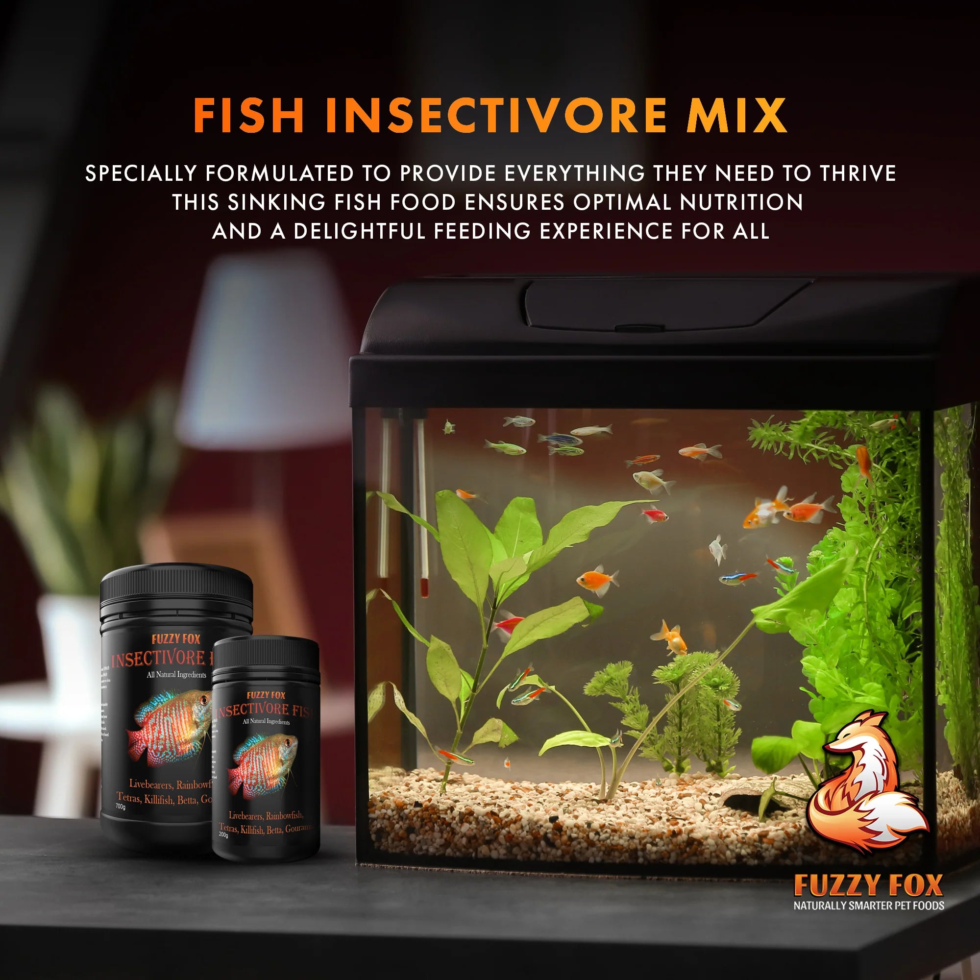 Fuzzy Fox Fish Insectivore Gel Food Pre-mix – FishBits