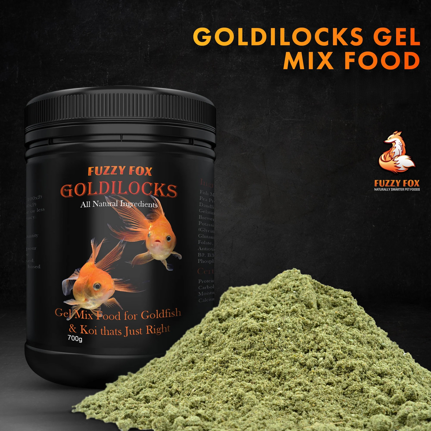 Fuzzy Goldilocks Goldfish and Koi Gel Food Pre-mix