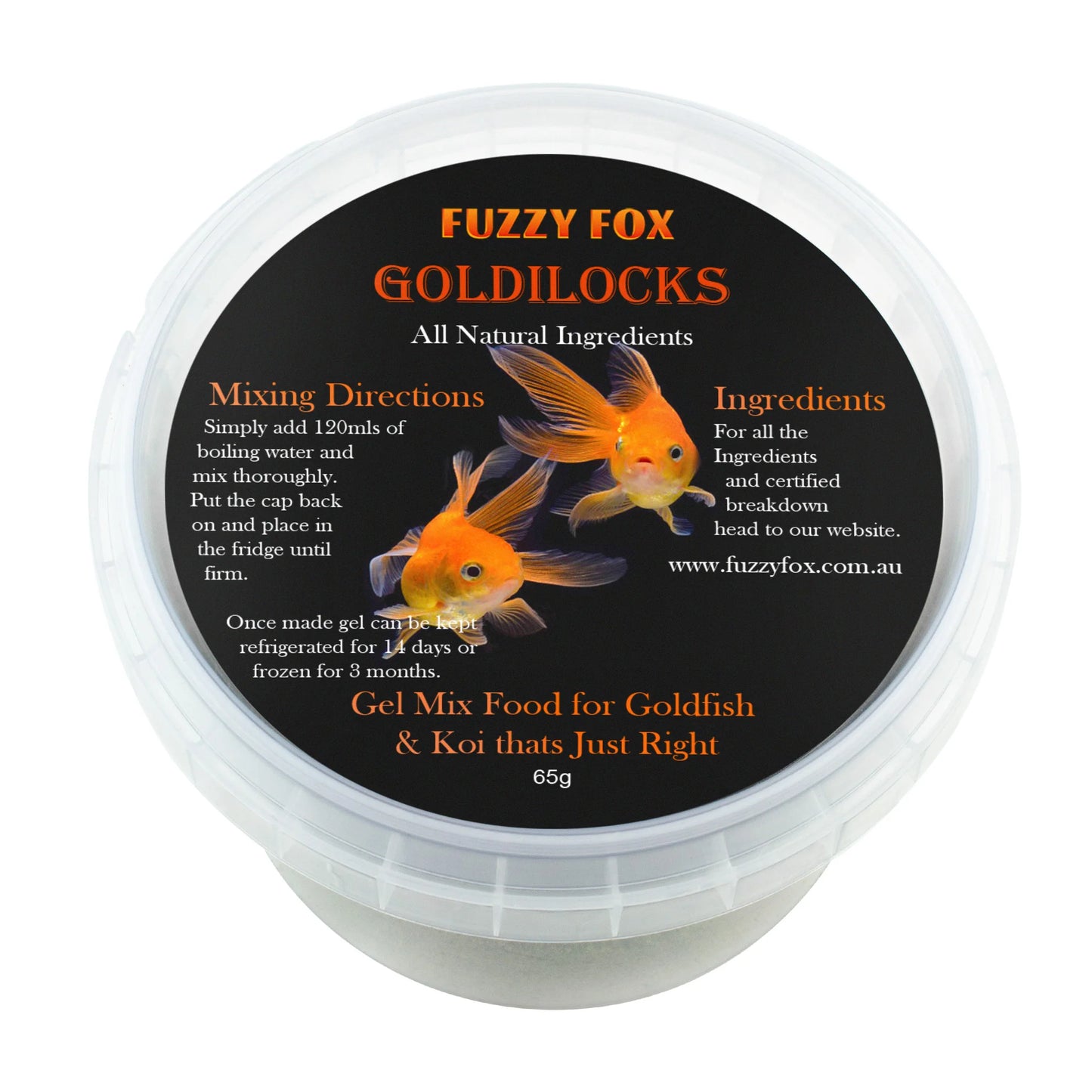 Fuzzy Goldilocks Goldfish and Koi Gel Food Pre-mix