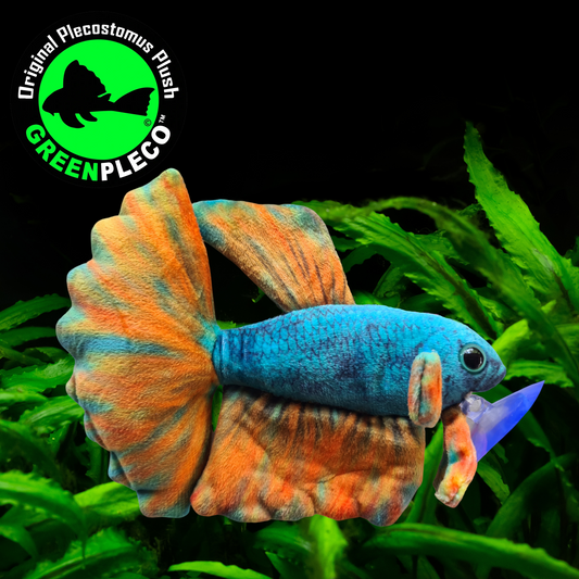 17cm Opal Betta/Siamese Fighting Fish Plushie